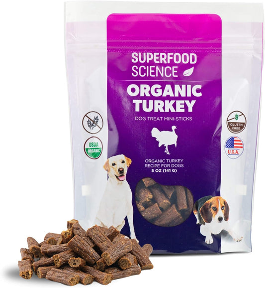 Superfood Science Organic Turkey and Agaricus Mushroom Dog Treats