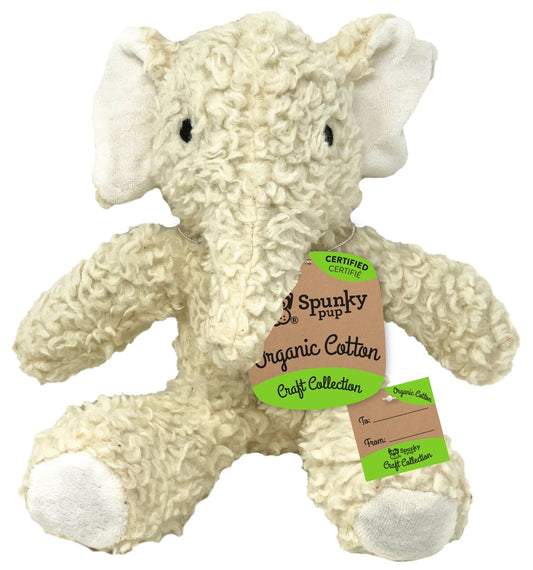 Spunky Pup Organic Cotton Plush Dog Toy Elephant