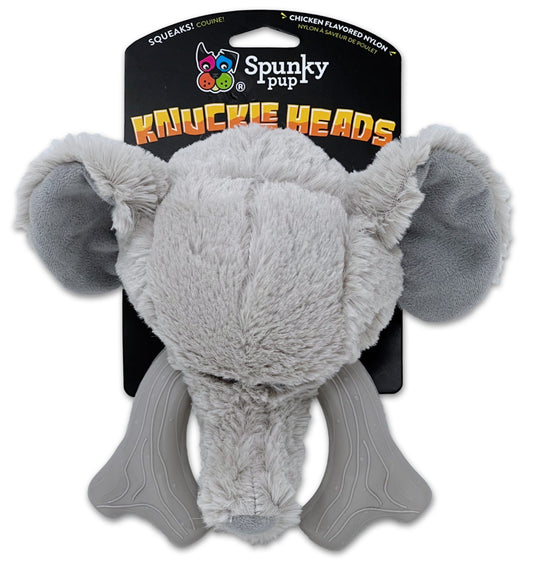 Spunky Pup Knuckle Heads Plush Dog Toy Elephant