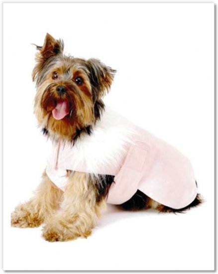 Romy and Jacob Pink Faux Suede Dog Coat