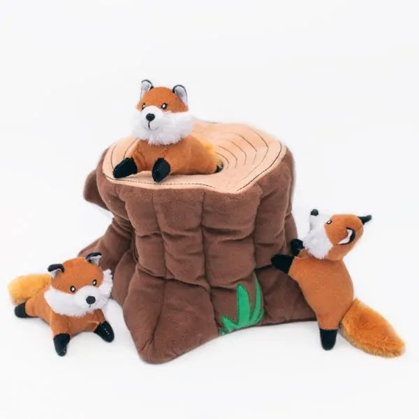 Zippy Paws Burrow Fox Stump Log