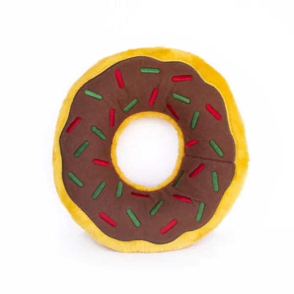 ZippyPaws Holiday Jumbo Donutz Peppermint or Gingerbread