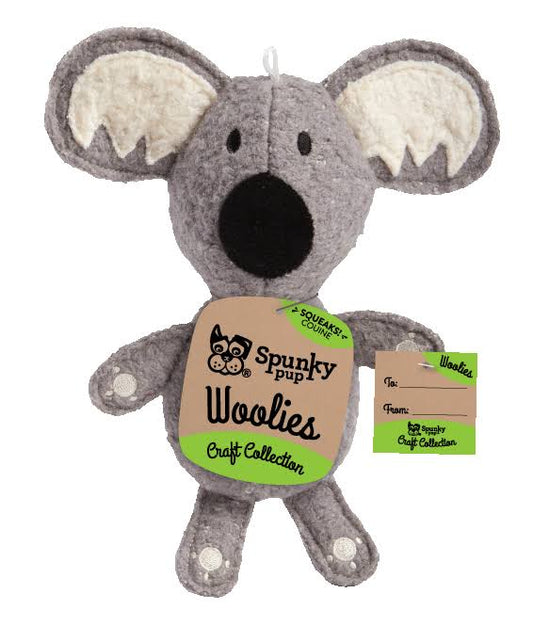 Spunky Pup Woolies Plush Dog Toy Koala