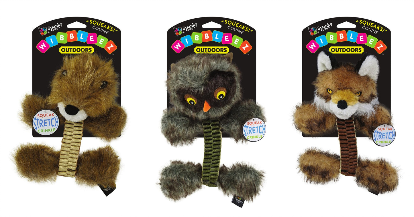 Spunky Pup Wibleez Outdoors Plush Dog Toys