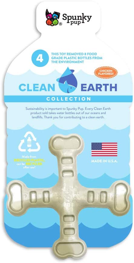 Clean Earth Recycled Crossbones Dog Toy