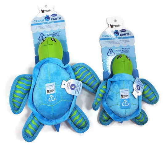 Clean Earth Plush Dog Toy Turtle