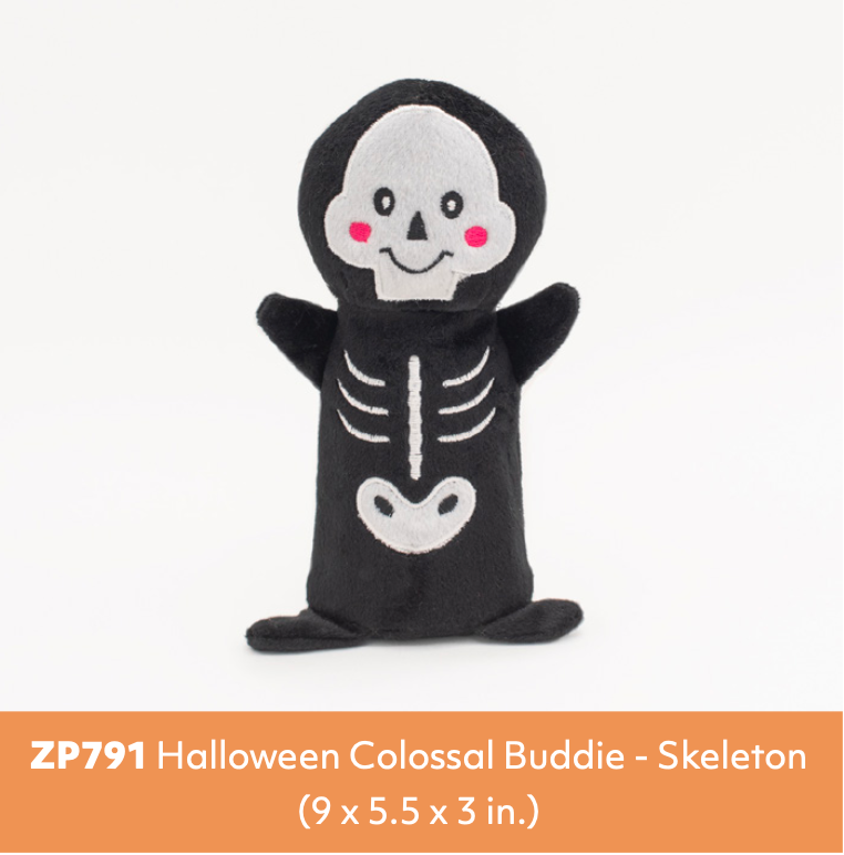 ZippyPaws Halloween Colossal Buddies Dog Toys Skeleton