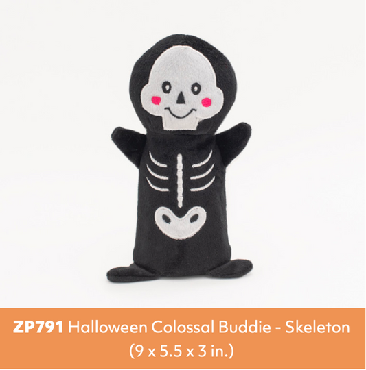 ZippyPaws Halloween Colossal Buddies Dog Toys Skeleton