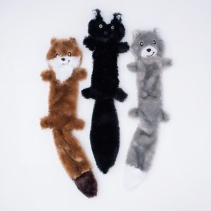 ZippyPaws Skinny Peltz Large Dog Toys (Weasel, Skunk, Wolf)
