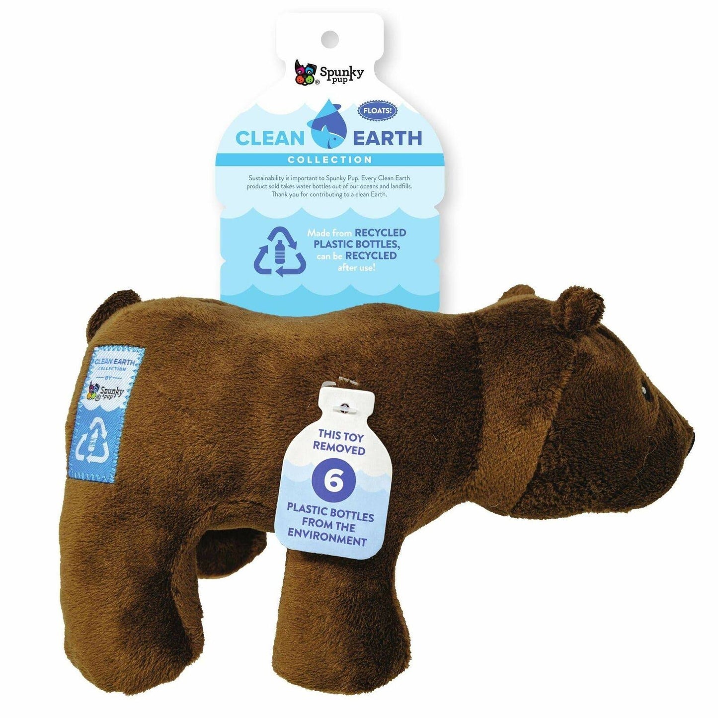 Clean Earth Plush Dog Toy Bear