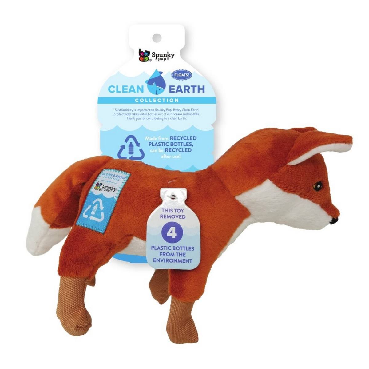 Clean Earth Plush Dog Toy Fox
